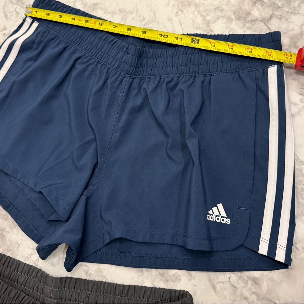 Adidas Primegreen 2 Womens Size Large Gray & Navy Running Gym Shorts Aeroready - Picture 11 of 13